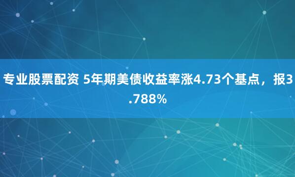 专业股票配资 5年期美债收益率涨4.73个基点，报3.788%